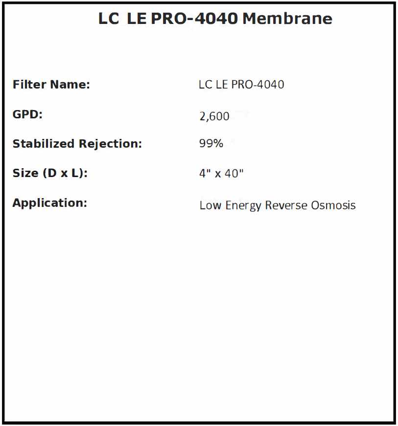 4 inch low energy reverse osmosis membrane knappro